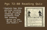 Pgs 72-80 Reading Quiz