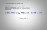 Chemistry, Matter, and Life