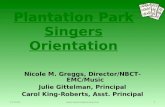 Plantation Park Singers Orientation