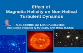Effect of   Magnetic Helicity on Non-Helical  Turbulent Dynamos