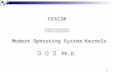 CE6130 現代作業系統核心 Modern Operating System Kernels 許 富 皓  Ph.D.