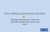 Peer Editing Interactive Checklist