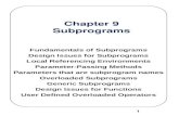 Chapter 9 Subprograms