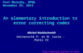 An elementary introduction to  error correcting codes