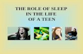 THE ROLE OF SLEEP  IN THE LIFE  OF A TEEN