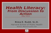 Health Literacy: From Discussion to Action May 2012