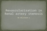 Revascularisation  in Renal artery  stenosis
