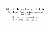 What Russians think (evidence from various opinion surveys)