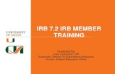 IRB 7.2  IRB Member Training