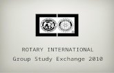 ROTARY INTERNATIONAL Group Study Exchange 2010