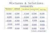 Mixtures & Solutions Jeopardy