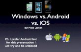 Windows vs. Android vs.  iOS