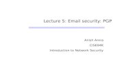 Lecture 5: Email security: PGP