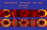 Experimental  Techniques  and  New Materials F. J. Himpsel