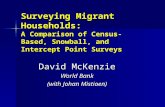Surveying Migrant Households:  A Comparison of Census-Based, Snowball, and Intercept Point Surveys