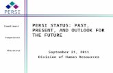 PERSI STATUS: PAST, PRESENT, AND OUTLOOK FOR THE FUTURE