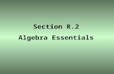 Section R.2 Algebra Essentials