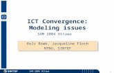 ICT Convergence: Modeling issues SAM 2004 Ottawa