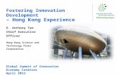 Fostering Innovation Development – Hong Kong Experience