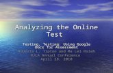 Analyzing the Online Test