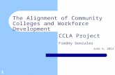 The Alignment of Community Colleges and Workforce Development CCLA Project  Freddy Gonzales