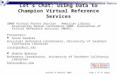 Let’s Chat: Using Data to Champion Virtual Reference Services