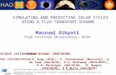 SIMULATING AND PREDICTING SOLAR CYCLES USING A FLUX-TRANSPORT DYNAMO