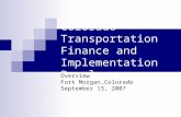 Colorado Transportation Finance and Implementation Panel
