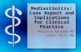 Mediastinitis :  Case Report and Implications for Clinical Practice