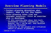 Overview Planning Models
