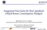 Integrated Tool Suite for Post Synthesis FPGA Power Consumption Analysis