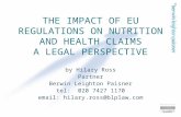 THE IMPACT OF EU REGULATIONS ON NUTRITION AND HEALTH CLAIMS A LEGAL PERSPECTIVE
