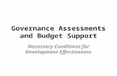 Governance Assessments and Budget Support
