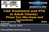 CSA  Treatment and  PTG in Adult Clients:  Phase  Two  Mis -steps and Correctives