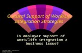 Cultural Support of Work/Life Integration Strategies