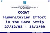 COGAT  Humanitarian Effort in the Gaza Strip 27/12/08 - 18/1/09