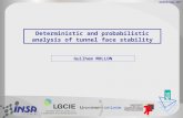 Deterministic and probabilistic analysis of tunnel face stability