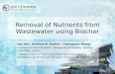 Removal of Nutrients from Wastewater using Biochar