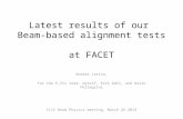 Latest results of our  Beam-based alignment tests  at FACET