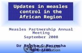 Updates in measles control in the African Region
