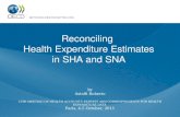 Reconciling  Health Expenditure Estimates in SHA and SNA