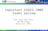 Important ESDIS  2009 tasks review