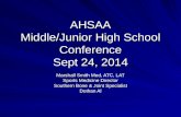 AHSAA Middle/Junior High School Conference Sept 24, 2014