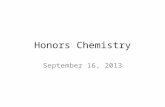 Honors Chemistry