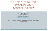BBI3212 ENGLISH SYNTAX AND MORPHOLOGY