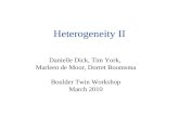 Heterogeneity II