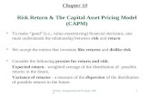 Risk Return & The Capital Asset Pricing Model (CAPM)