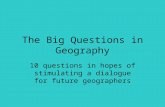 The Big Questions in Geography