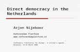 Direct democracy in the Netherlands