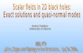 Scalar fields in 2D black holes:  Exact solutions and quasi-normal modes